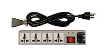 WES.eA4-E105, 4 Outlet Universal Power Strip with 6 feet US Power Cord (Type B)