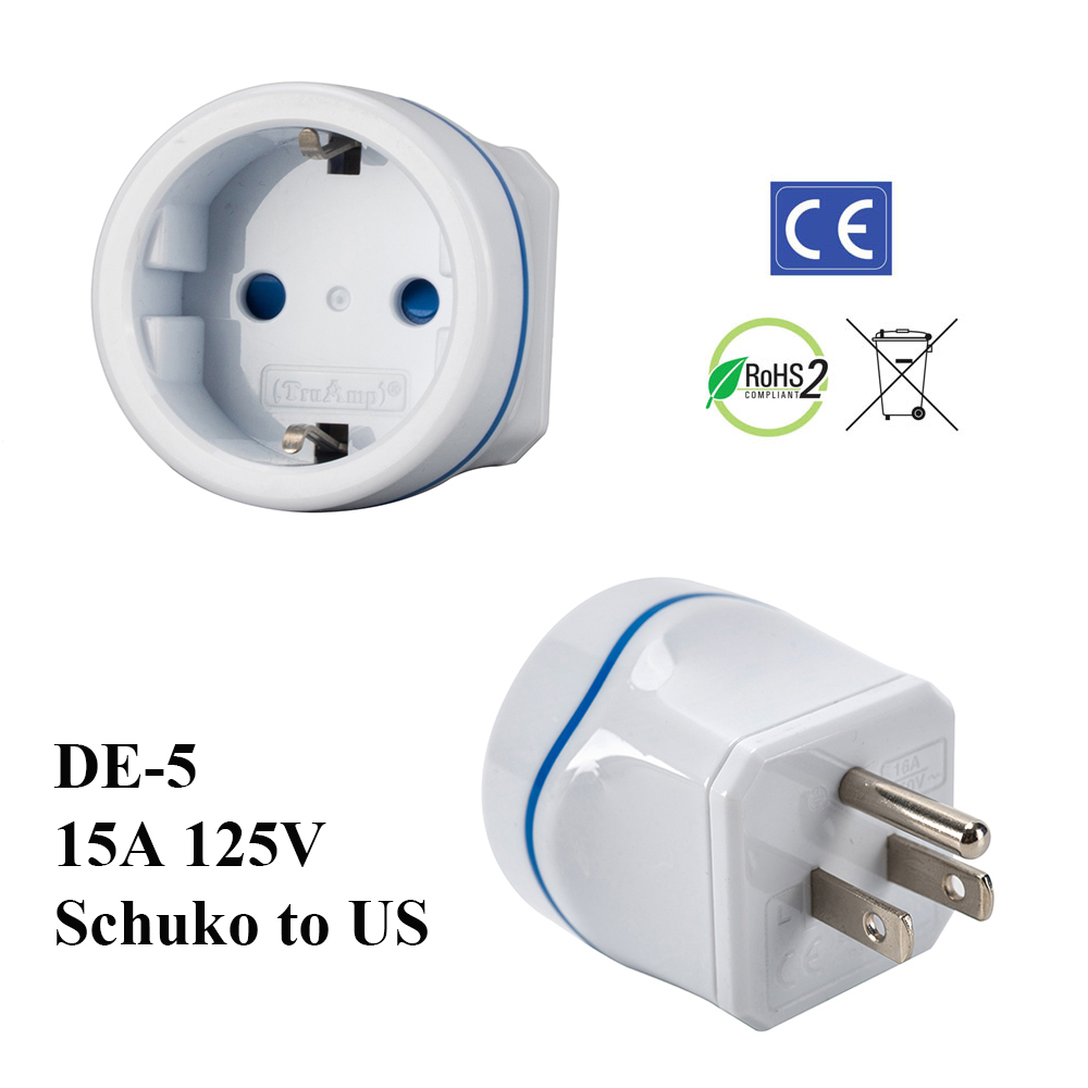 1 bis 3-polig HshDUti Deutsche Steckdose nach EU-Standard 250 V Auslauf Erweiterung Adapter Socket White 