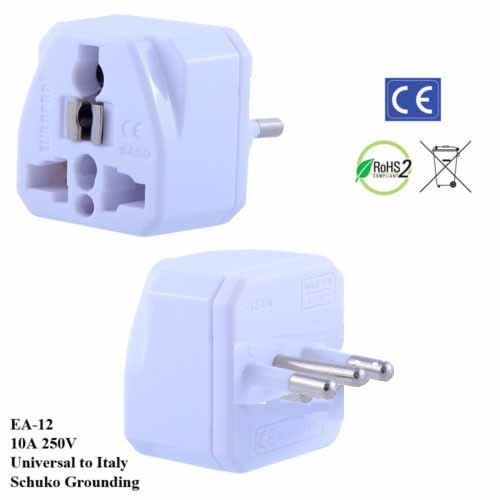 Set Euro Plug and Coupling White 250v/2,5a with Screw Contacts Euro Plug 